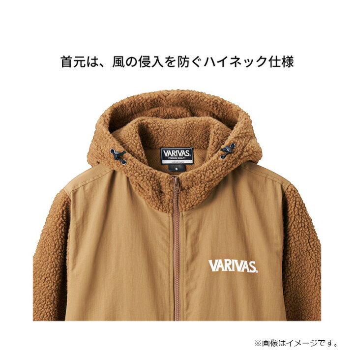 楽天市場】バリバス VAAW-34 ボアジャケットフーディー L ブラック 