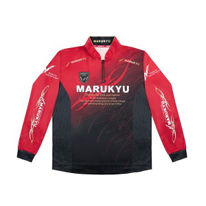 マルキュー マルキユージップアップシャツ 4L レッド | 釣具 釣り フィッシング