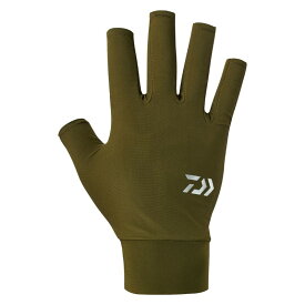 ダイワ DG-6825 アイスドライ UVカットグローブ 5本カット カーキ L | 釣具 釣り フィッシング