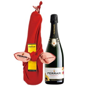 【風呂敷包み】フェッラーリ オマージュ NV 750ml イタリア トレント ブリュット スプマンテ スパークリング ワイン 送料無料