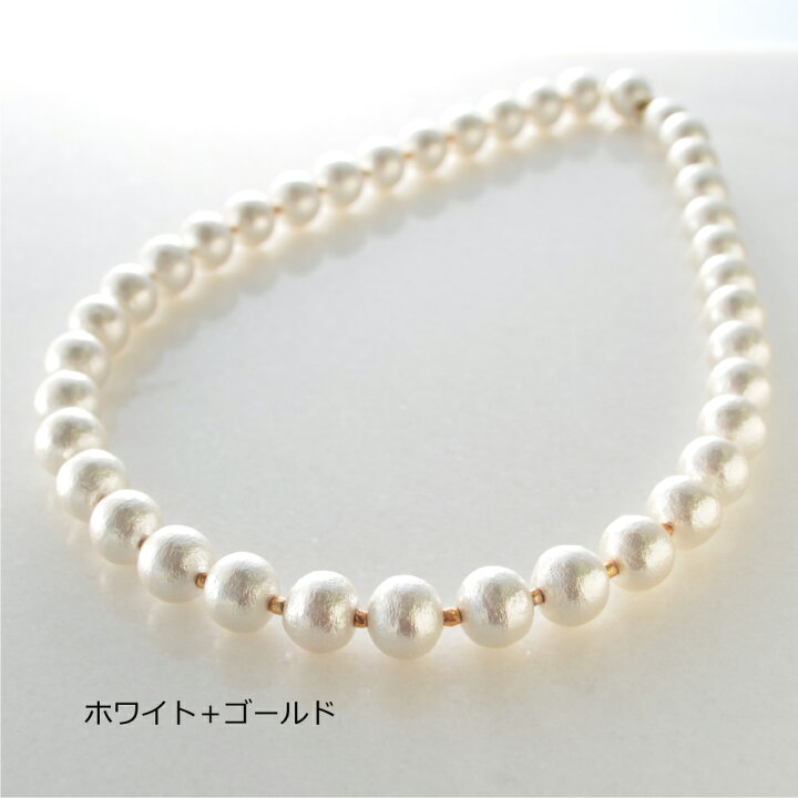 楽天市場】8mm コットンパール チョーカー ネックレス R-days パール 