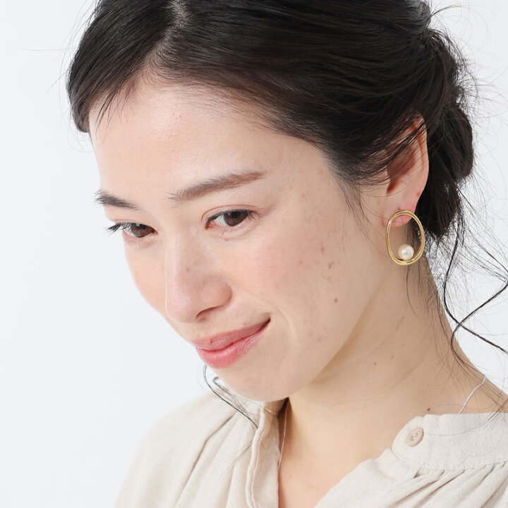 楽天市場】スワロフスキー パール オーバル ピアス / イヤリング 