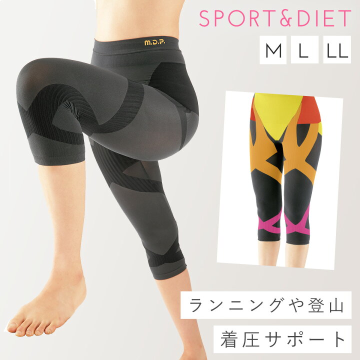 楽天市場 サポーター 膝 腰 着圧スパッツ 着圧レギンス 加圧 スポーツ レギンス タイツ スパッツ パンツ レディース ダイエット スポーツウエア 運動 勝野式 トリプルx膝 腰 軽サポート 加圧テーピング編み ストレッチ素材 ジョギング 運動 マラソン テニス ゴルフ ブ