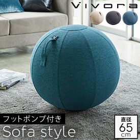 バランスボール 65cm ハンドポンプ付き 空気入れ 送料無料 体幹トレーニング vivora おしゃれ 高級 オフィス 椅子 ダイエット器具 ダイエット ヨガボール イス ビボラ シーティングボール ジェニール エクササイズ インナーマッスル 運動不足解消 【返品不可】