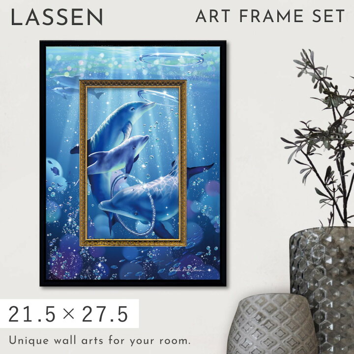 楽天市場】ラッセン 絵画 21.5×27.5cm ギフト クリスチャン・リース 