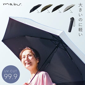 日傘 折りたたみ uvカット 99% 遮光 折り畳み 傘 軽量 丈夫 大きい 晴雨兼用 レディース メンズ 一級遮光 生地 ワイドライト遮光ミニ65 mabu