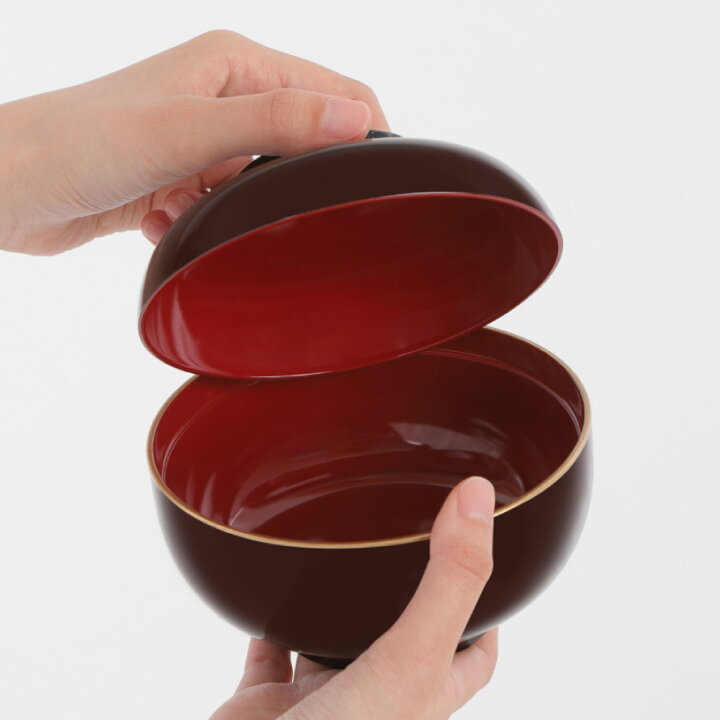 楽天市場】雑煮椀 5客 セット 530ml お椀 蓋付き 朱 黒 食洗機対応  