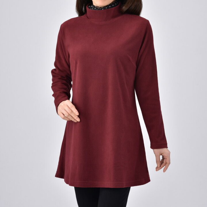 楽天市場】チュニック 長袖 大人可愛い 秋冬 タートルネック  