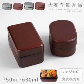弁当箱 630ml 750ml 男性 大人 メンズ 二段 食洗機対応 レンジ対応 和風 お弁当箱 メンズ レディース 日本製 シンプル おしゃれ 刷毛目兼六弁当 大和千筋弁当 BPAフリー