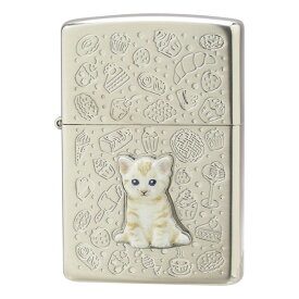 【返品不可】【返品不可】zippo ジッポライター 猫 キャット シルバー ライター プレゼント 名入れ 女性 高級 ブランド かわいい おしゃれ 母の日 誕生日プレゼント Zippo Kitten sweets 返品不可 返品不可