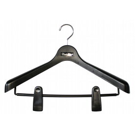 ハンガー すべらない おしゃれ スーツ スーツ用 スーツハンガー ジャケット コート アウター クリップ ズボン ズボン用 スラックス パンツ スラックスハンガー メンズ 男性 レディース 女性 スカート スカートハンガー ボトムス プラスチック 軽い 軽量 ブラック 黒 ブ...