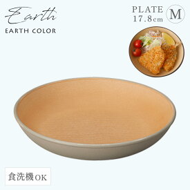 プレート EARTHCOLORシリーズ 18cm 小皿 抗菌加工 取り皿 レンジ対応 食洗機対応 木目 割れない 軽量 北欧 スタッキング アースカラー 食器 お皿 丸型 ラウンドプレート ケーキ皿 おしゃれ おうちカフェ シンプル かわいい スタイリッシュ カフェ 新生活 ギフト プレゼント