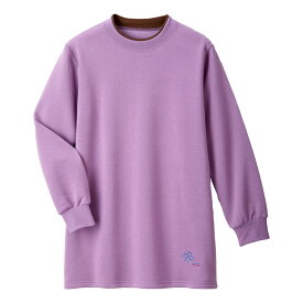 トレーナー レディース 裏起毛 無地 ラクしてホッと裏起毛トレーナー レディースファッション 杢グレー ダークオレンジ ターコイズ ワイン ラベンダー M L LL 3L 大きいサイズ 大きめ