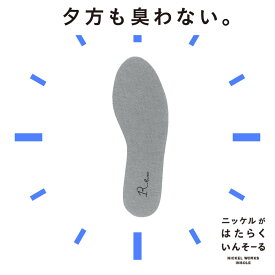 【先着30名限定200円OFFクーポン】R-e ニッケルがはたらくいんそーる 3足セット 蒸れない 中敷 フリーサイズ グレー