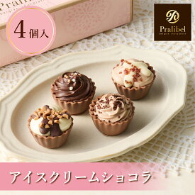 【A配送】プラリベル アイスクリームショコラ バレンタイン 洋菓子 冬ギフト チョコレート ギフトBOX 詰め合わせ 贈り物 通販 ショッパー付き トリュフ バレンタインチョコ 義理 子供 本命 小分け 2026 プチギフト おしゃれ