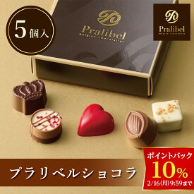 【10％ポイントバック！2/16 9:59まで】【A配送】プラリベル プラリベルショコラ5コ バレンタイン 洋菓子 冬ギフト チョコレート ギフトBOX 詰め合わせ 贈り物 通販 ショッパー付き トリュフ バレンタイン バレンタインチョコ 義理 子供 本命 2026 プチギフト おしゃれ