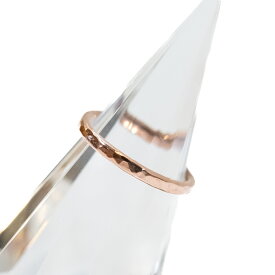 copper◆ピンクゴールドきらきら槌目のトゥリング（足指リング）【オーダーメイド】