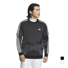 アディダス ゴルフウェア 長袖セーター 秋 冬 LA サンセット クルーネックセーター (HY0967) メンズ adidas