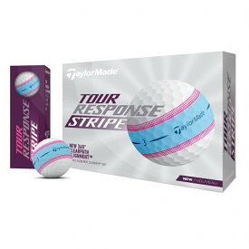 テーラーメイド ツアーレスポンス ストライプ 23 TourResponse STRIPE ブルーピンク (N9506801) 1ダース(12球入) ゴルフ TaylorMade