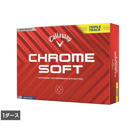 キャロウェイ クロムソフト CHROME SOFT 24 YELLOW TRIPLE TRUCK (7193105091) 1ダース(12球入) ゴルフ 公認球 Callaway