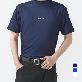 フィラ ゴルフウェア 半袖シャツ 春 夏 モックネック半袖シャツ柄 (742679Y) FILA