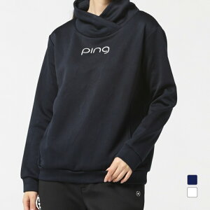 ピン レディース ゴルフウェア 長袖シャツ 秋 冬 23FW Mr. アルファベットシャドー柄 ハイネック (6223269900) PING