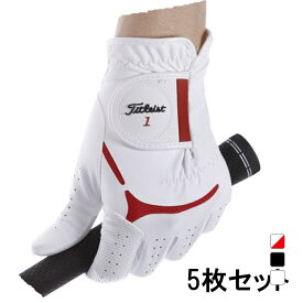 5枚セット タイトリスト ゴルフグローブ 19 スーパーグリップ 9683377260 驚異的なグリップ力と高い高い耐久性 メンズ ホワイト Titleist