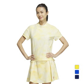 アディダス レディース ゴルフウェア 半袖シャツ 春 夏 PLAYGREENタイダイプリントリラックスシャツ (IKK57) adidas
