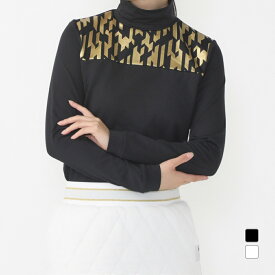 ティゴラ レディース ゴルフウェア 長袖シャツ 秋 冬 裏起毛モックネックシャツ 光吸収発熱 ストレッチ UVカット (TR-1L2554H) TIGORA