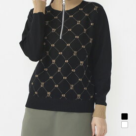 コルウィン レディース ゴルフウェア 長袖セーター 秋 冬 ハーフジップセーター (KO-1S2644Z) Kolwin