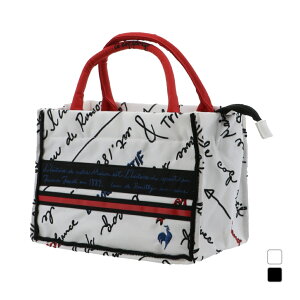 ルコックスポルティフ ゴルフ レディース ルコックゴルフブラックトリコデザイン スクエア型ポーチ オリジナルハート引き手 (LG4FTT43L) ゴルフ ポーチ le coq sportif