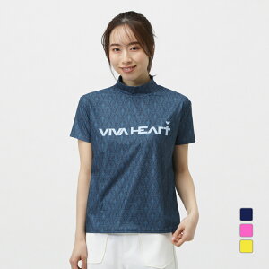 ビバハート レディース ゴルフウェア 半袖シャツ 春 夏 L-ムシムハート ベアテンハンソデプルオーバー (012-23344) VIVA HEART