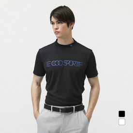 ルコックスポルティフ ゴルフ ゴルフウェア 半袖シャツ 春 夏 カラーブロック柄モックネック半袖シャツ (LG5SHS51M) メンズ le coq sportif GOLF