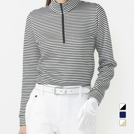 ティゴラ レディース ゴルフウェア 長袖シャツ 秋 冬 アイヒートボーダージップシャツ (TR-1L2724Z-H) TIGORA