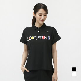 ルコックスポルティフ ゴルフ レディース ゴルフウェア 半袖シャツ 春 夏 (ワイドシルエット)半袖シャツ (LG5SHS04L) le coq sportif GOLF
