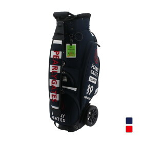 パーリーゲイツ キャスター付きボーダー柄キャディバッグ (0535180501) ゴルフ キャディバッグ 9型 PEARLY GATES