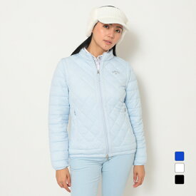 キャロウェイ レディース ゴルフウェア 中綿ジャケット 秋 冬 スターストレッチ袖取り外し中綿ブルゾン (C25215202) Callaway