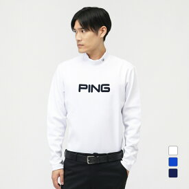 ピン ゴルフウェア 長袖シャツ 秋 冬 24FWニットスムース長袖ハイネックシャツ (6214266911) メンズ PING