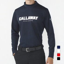 キャロウェイ ゴルフウェア 長袖シャツ 秋 冬 ストレッチスムース モックネックシャツ (C24233102) メンズ Callaway