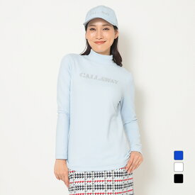 キャロウェイ レディース ゴルフウェア 長袖シャツ 秋 冬 裏起毛ダブルニット長袖モックネックシャツ (C25233205) Callaway