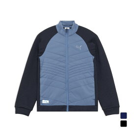 プーマ ゴルフウェア 長袖ウインドブレーカー 秋 冬 シャドウキャット HYBRID SWEATER (635764) メンズ PUMA
