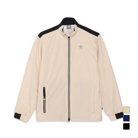 プーマ ゴルフウェア 長袖ウインドブレーカー 秋 冬 ストレッチバックサイドロゴFZスタンドブ (630363) メンズ PUMA