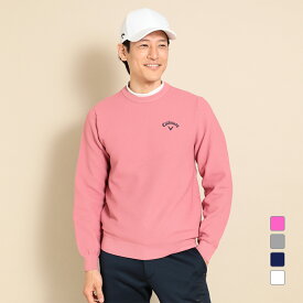 キャロウェイ ゴルフウェア 長袖 セーター 秋 冬 クルーネックニット (C23218100) メンズ Callaway