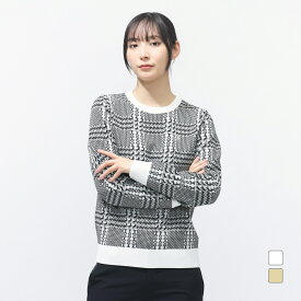 セントアンドリュース レディース ゴルフウェア 長袖セーター 春 夏 14Gホースビットチェックジャガードプルオーバーニット (0436170254) St ANDREWS