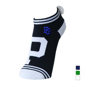 パーリーゲイツ レディース ゴルフウェア ソックス 秋 冬 Pロゴ梵天付きアンクルSOX (0535286912) PEARLY GATES