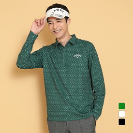 キャロウェイ ゴルフウェア 長袖シャツ 秋 冬 フラワープリントオニカノコシャツ (C24233107) メンズ Callaway