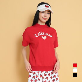 キャロウェイ レディース ゴルフウェア 半袖トレーナー 春 夏 LOVE 半袖スウェット (C25117222) Callaway