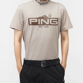 ピン ゴルフウェア 半袖シャツ 秋 冬 24FWストレッチカノコ半袖ハイネックシャツ (6214267805) メンズ PING