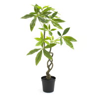 造花 グリーン 【メーカー直送品】 ツイストパキラポット 85cm《代引不可・他商品との同梱不可》 パキラ …