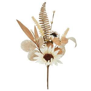 造花 花束 とりよせ品 ミックスフラワーピック 花束 アレンジ 向日葵 ヒマワリ 白 ホワイト 花冠 髪飾り インテリア インテリアフラワー 花材 花資材 アスカ ASCA アスカ商会